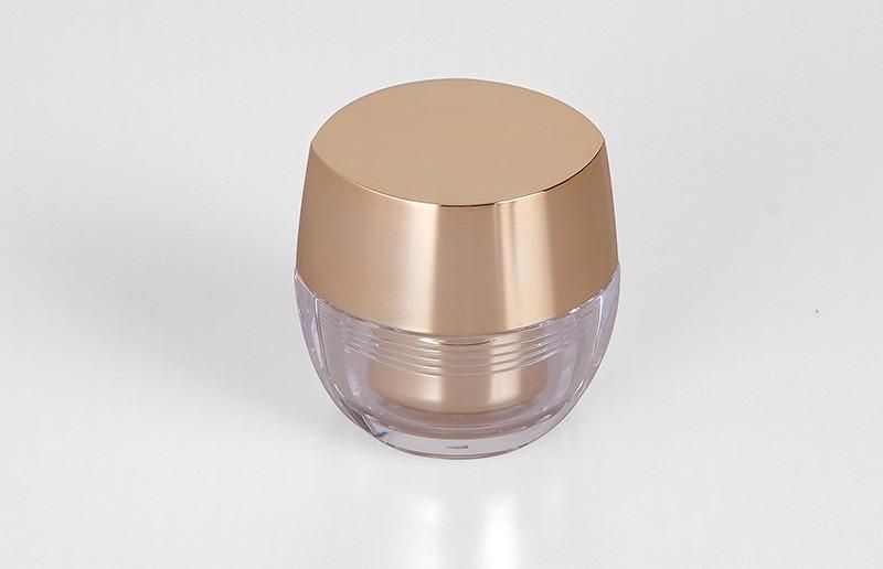 50g 50ml 100ml Luxury Gold Empty Plastic Cream Jar and Bottle Set for Skin Care Products