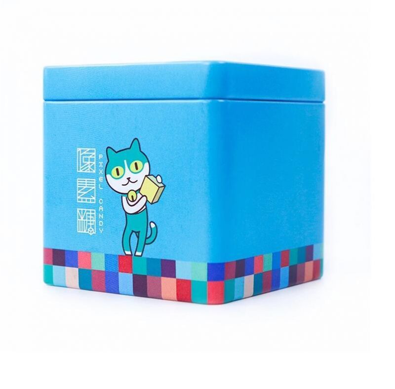 China Factory Sale Square Colorful Tin Box Package Gift Tin Can