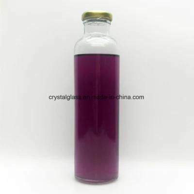 Wholesale 10oz 300ml Empty Cylindrical Glass Juice Bottle with Lug Lid
