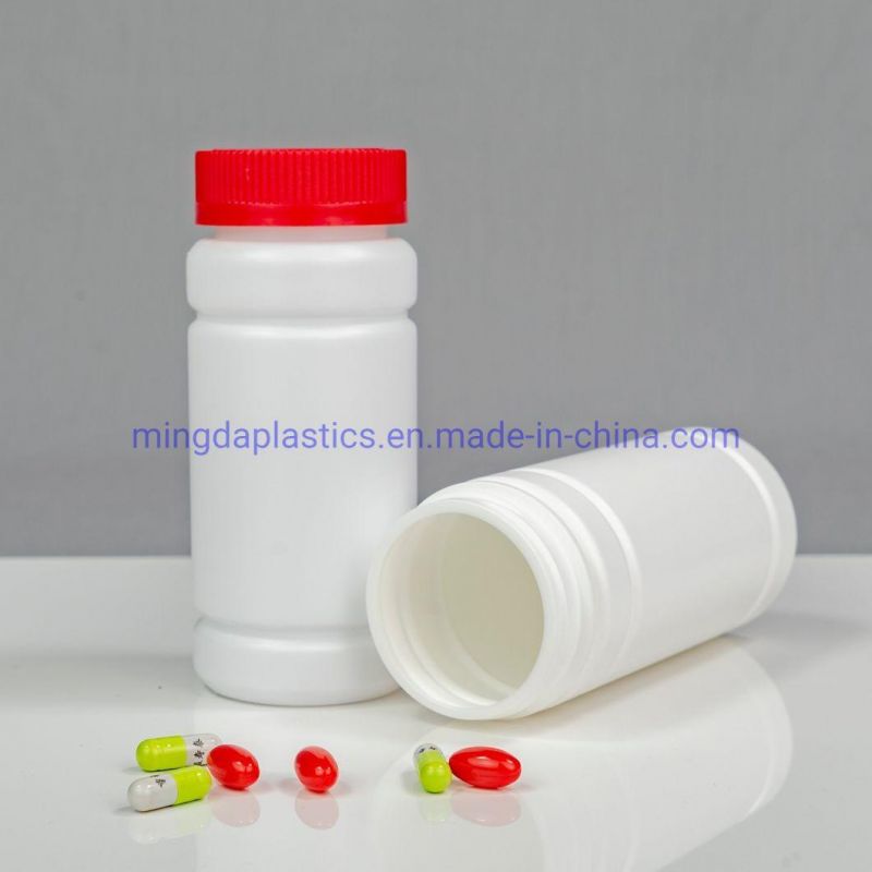 188ml Healthcare Supplement Plastic Packaging White HDPE Medicine Round Bottle