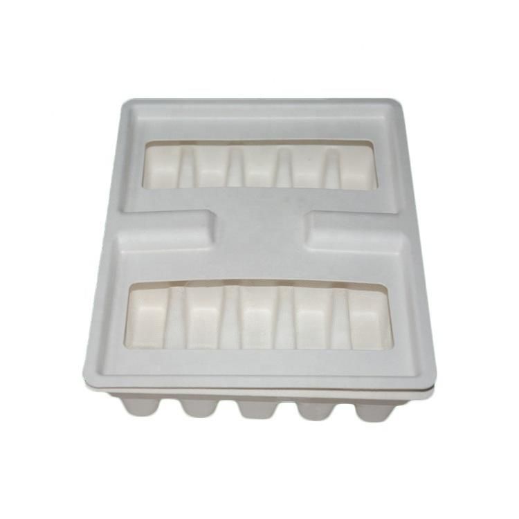 Custom Molded Paper Pulp Inner Packaging Box, Sugarcane Bagasse Box