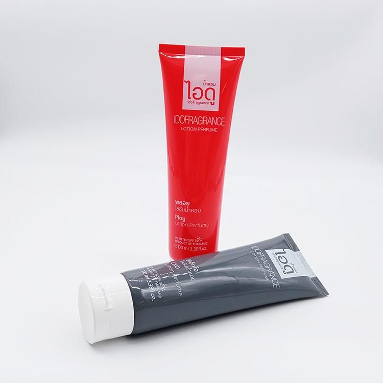 Cosmetic Plastic Soft Tube for Facial Cleanser with Screw Cover