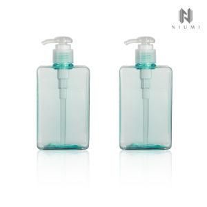 280ml PETG Flat Square Bottle Thick Wall Shampoo Travel Bottle for Hotel Home Office Travel