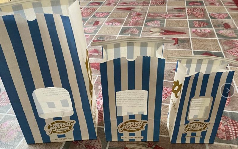 Quad Seal Paper Bag with Zipper for Popcorn