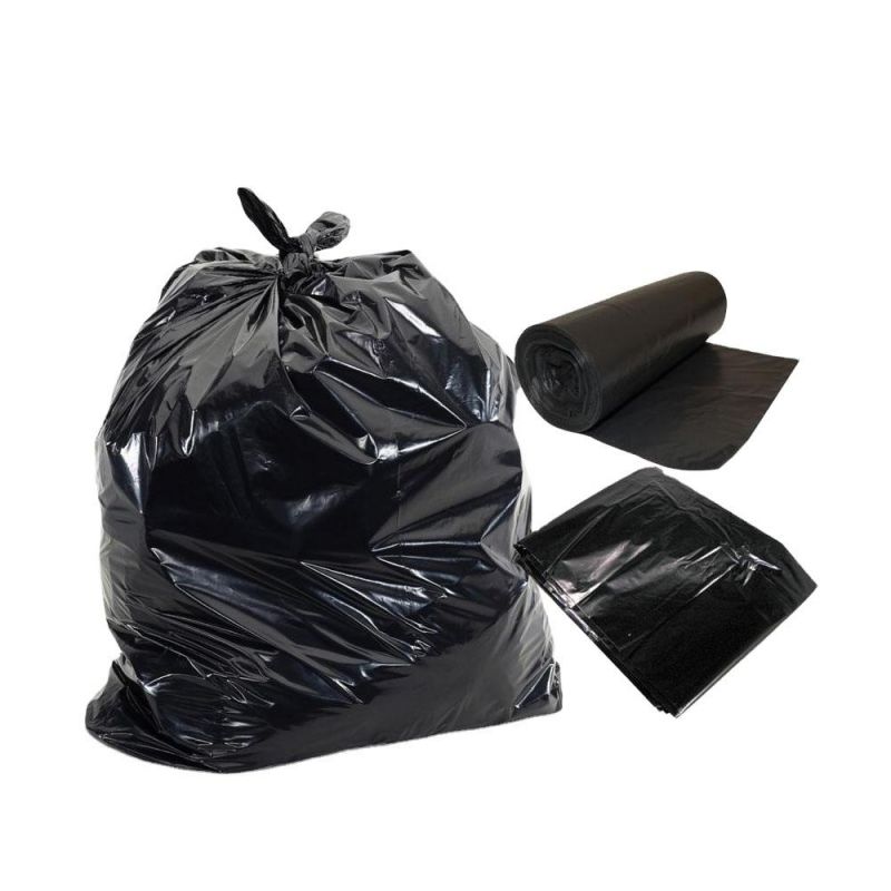 Big Size Bag Strong Heavy Duty Black Garbage Bags Star Sealed Trash Bags