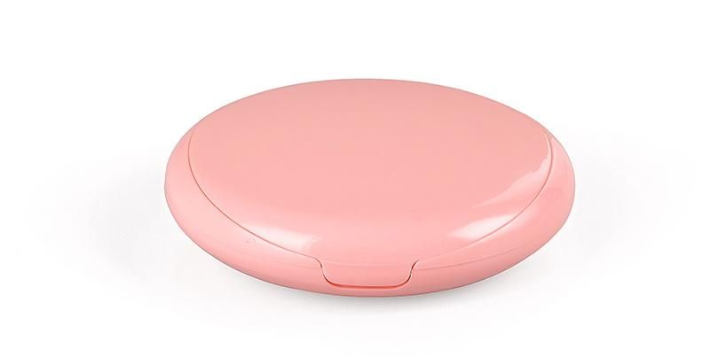 Pink Cute Pressed Powder Empty Cosmetic Powder Compact Case Make up Case with Mirror Compact Round Powder Box