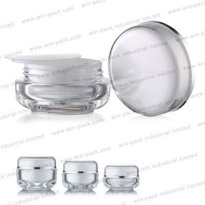 Luxury Wholesale Clear Facial Cream Acrylic Jar Free Sample 15g 30g 50g