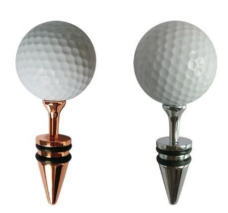 Zinc Alloy Food Grade Golf Ball Wine Bottle Plug