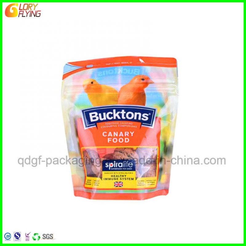 Bird Food Packaging Bag with Zipper and Clear Window/Plastic Bag