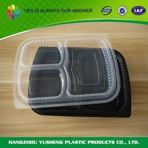 New Products Disposable Plastic Mircrowave Food Container with 3 Dividers