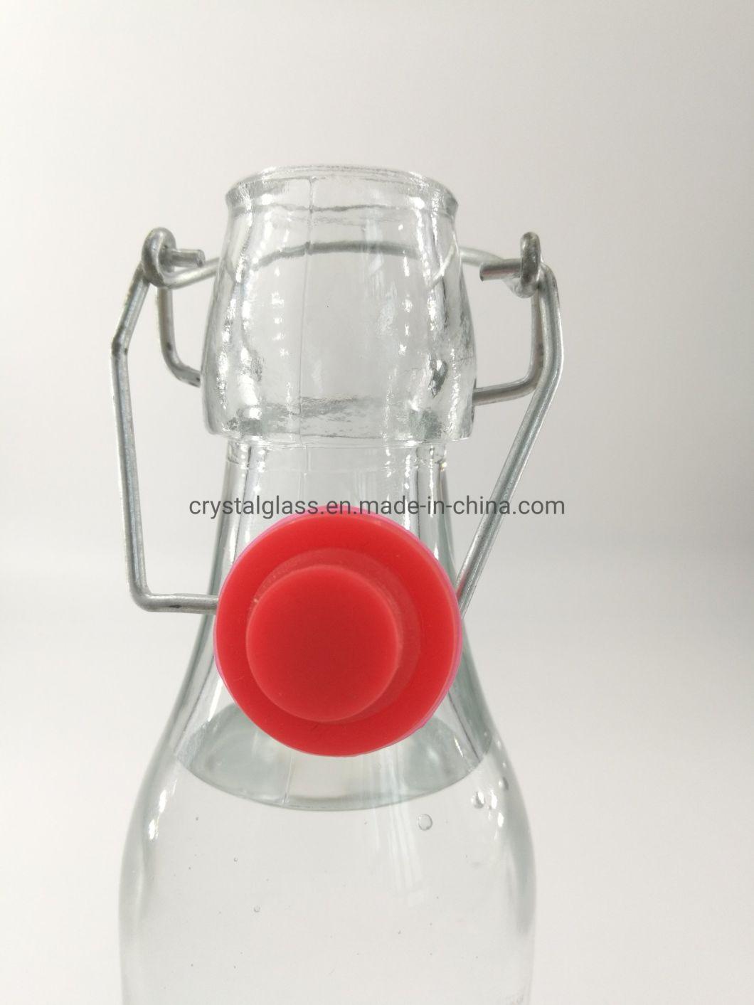 Wholesale Swing Top Glass Bottle Liquor Bottle Spirit Beverage Juice Water Bottle Round Shape 250ml