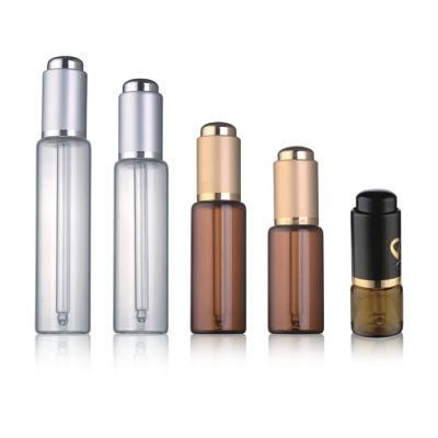 Wholesale Glass Push Button Dropper Bottle Packaging Box Glass Essential Oil Dropper Bottle 3ml 5ml 7ml 8ml 10ml