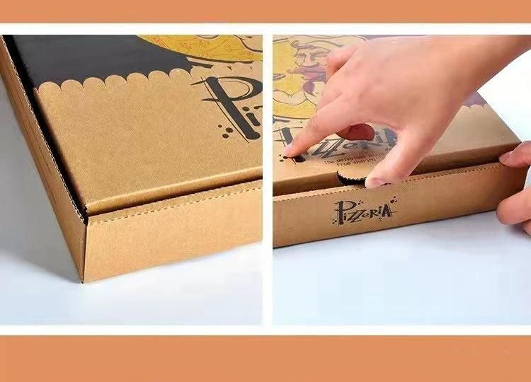 Eco Friendly Kraft Paper Corrugated Pizza Box