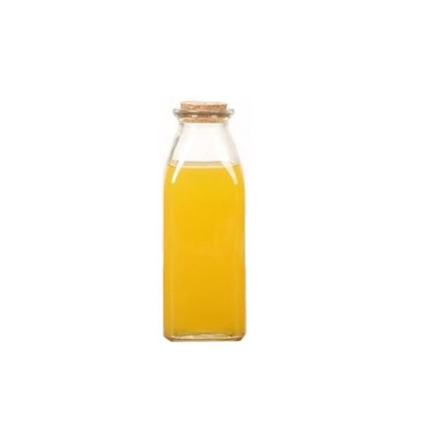 Square 330ml Juice Beverage Water Milk Tea Fruit Glass Bottles