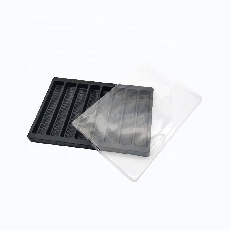 Customize Blister Black Plastic Chocolate Biscuit Insert Tray