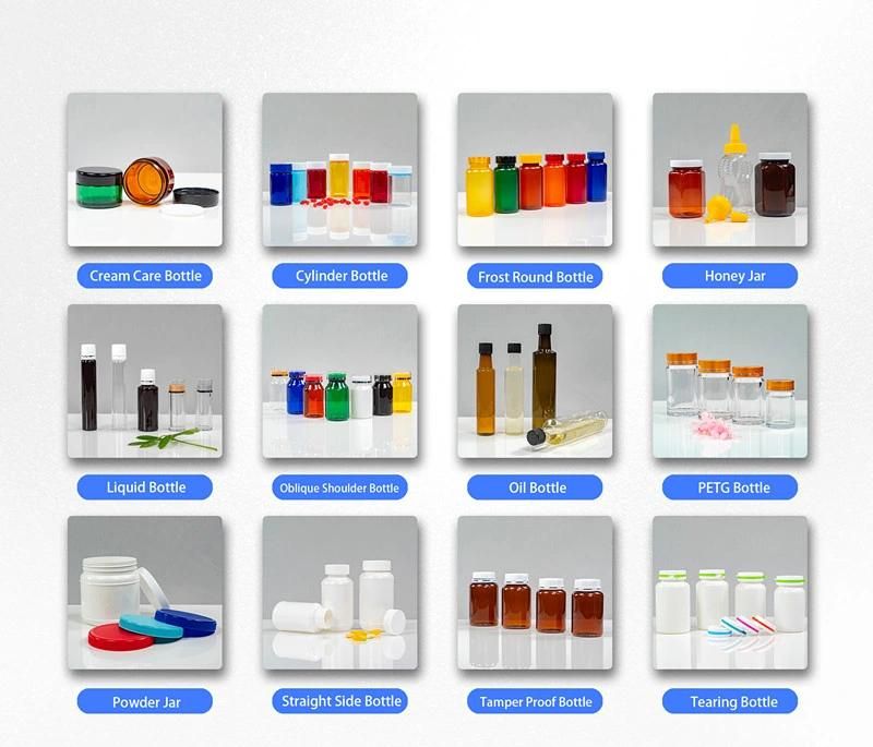 250ml Convenient for Labeling High Quality Hot Sale Customized Food Dietory Supplement Oxygen Resistance Medicine Healthcare Products Round Plastic Bottle