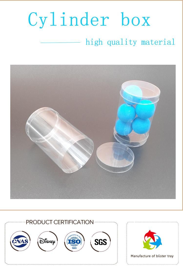 Custom Printing Clear PVC Pet Plastic Cylinder Tube Box