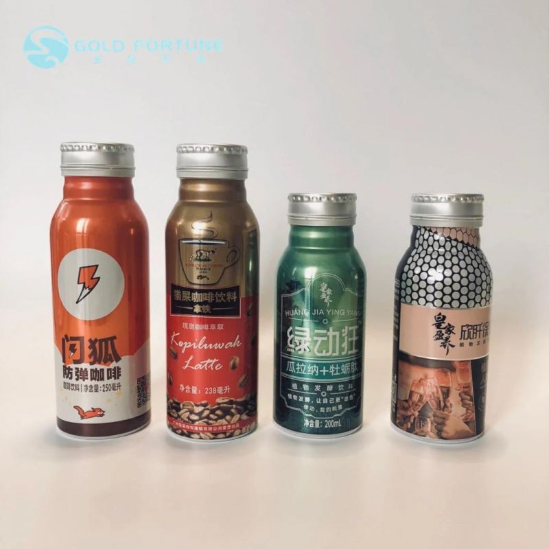 New Design Ropp Cap Aluminum Coffee/Soda/Juice/Milk/Sparkling Cans for Sale