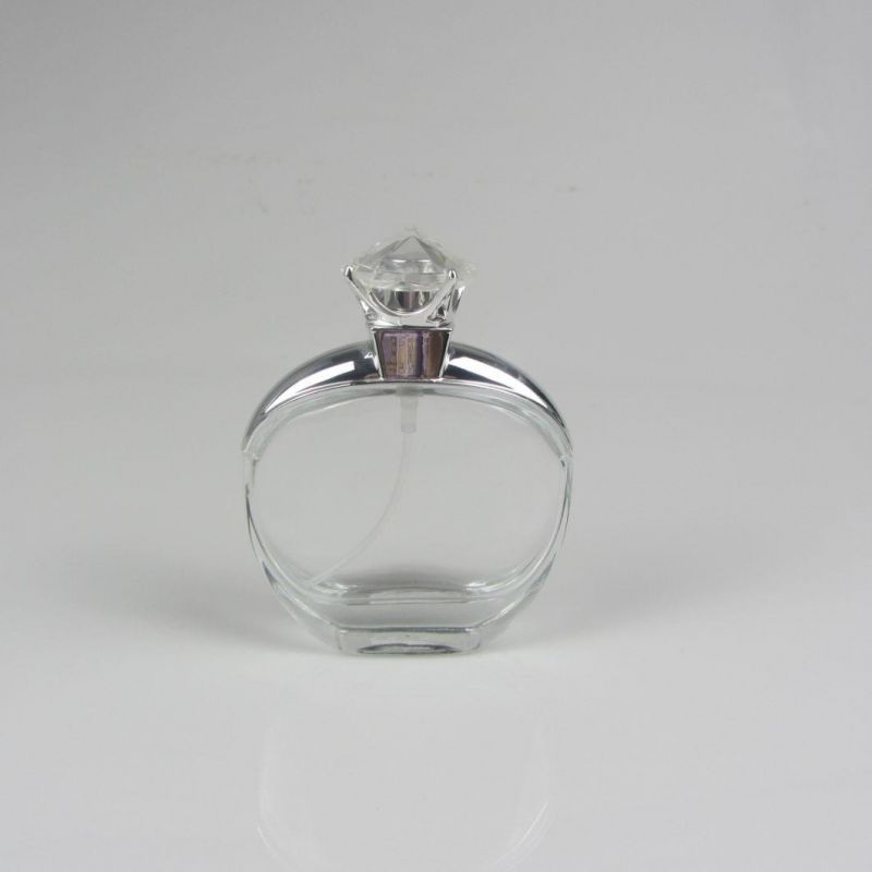 Clear Empty Glass Perfume Bottle with Luxury Cap