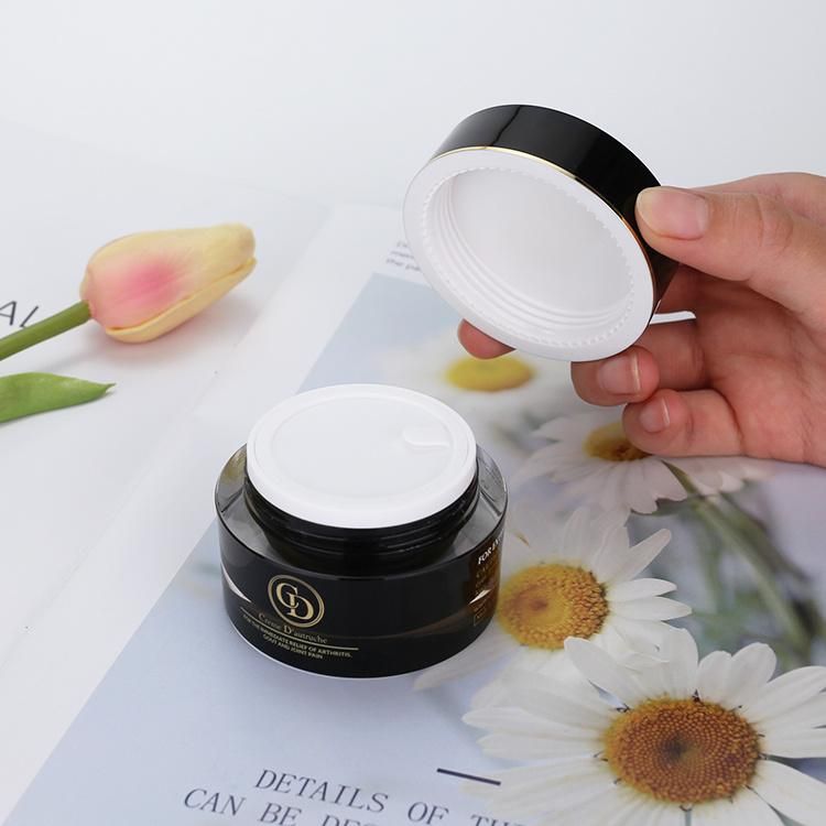 China Wholesale 200g 150g 100g Acrylic Round Empty Luxury Cosmetic Packaging Container Skin Care Mask Face Scrub Makeup Plastic Serum Cream Jar Private Label