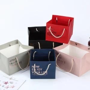 Ins Hexagonal Gift Box Paper Bag Octagonal Box Gift Bag Transparent Window Packaging Box Clothing Tote Bag