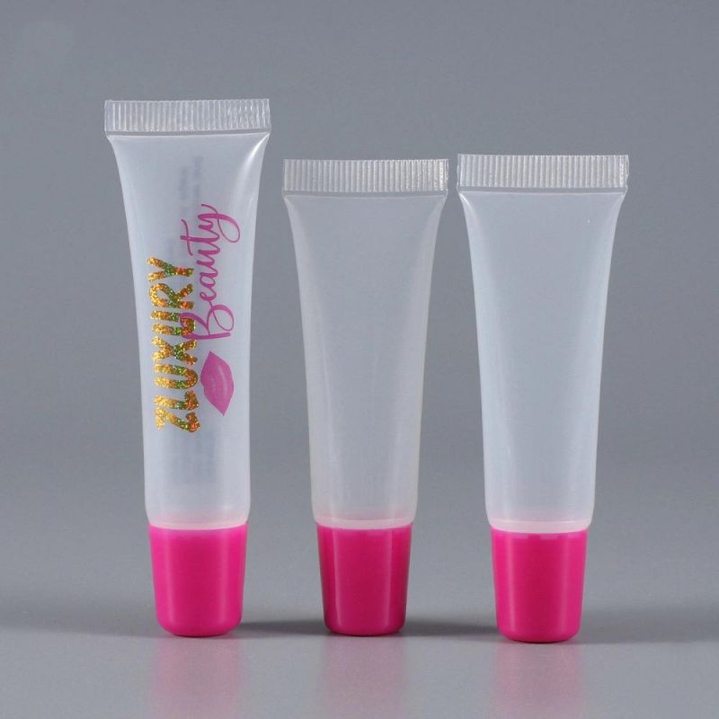 Squeeze Tube for Lip Gloss with Gold Silver Top Cap