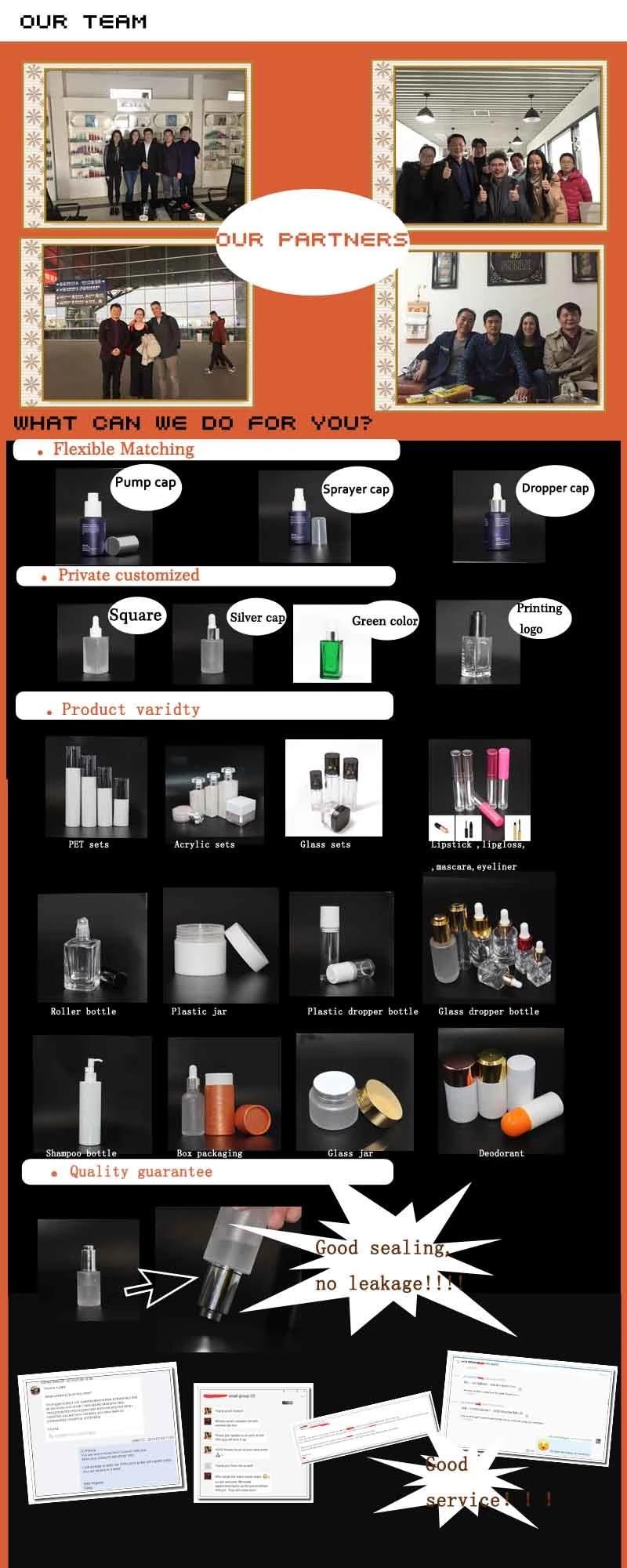 15ml 20ml 30ml 40ml Wholesale Whole Set Stock Luxury Cosmetic Packaging Manufacturers Serum Glass Bottle with Spray Pump