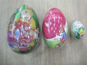 Set 3 Pieces Tin Easter Eggs