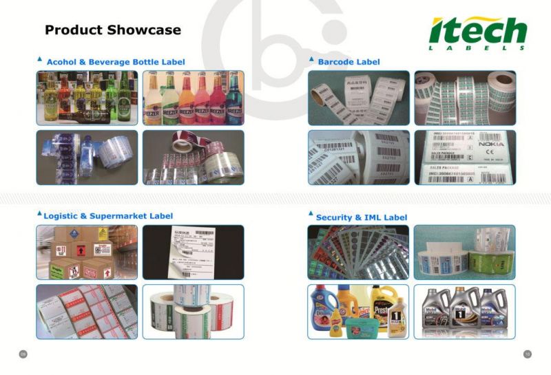 Custom Brand Logo Clear Plastic and Adhesive Paper Barcode Sticker Roll Packaging Label Sticker Printing Service