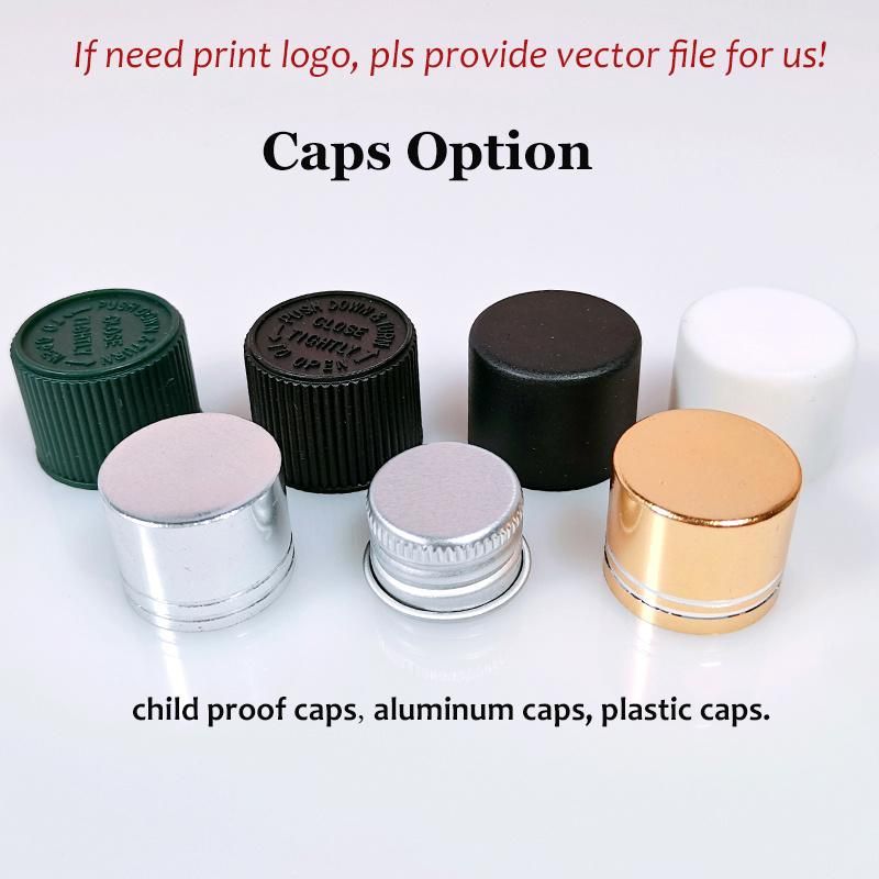 Child Resistant Packaging Glass Vials Transparent Matte Black Doob Pre Roll Glass Cigar Tube