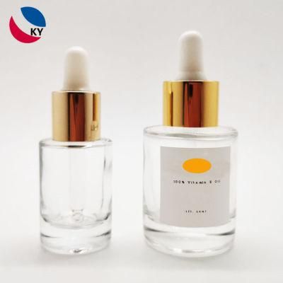 30ml Flat Shoulder Serum Bottle 1oz Black Frosted Glass Dropper Bottle for Essential Oil