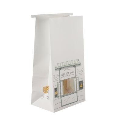 Reusable Toast Loaf Kraft Window Bread Bag with Tin Tie