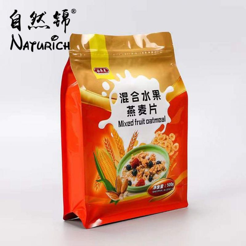 340g Food Packaging Zipper Bag Flat Bottom Pouches Plastic Bag