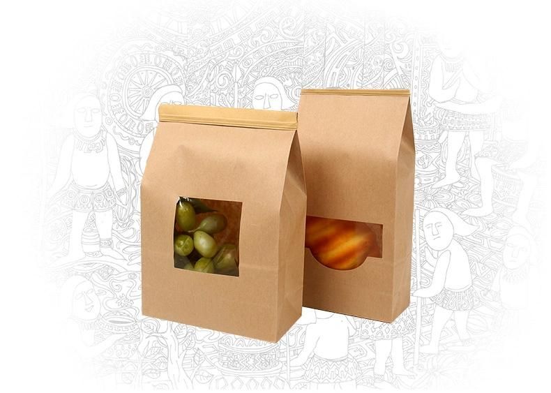 Resealable Tin Tie Packaging Paper Popcorn Bags