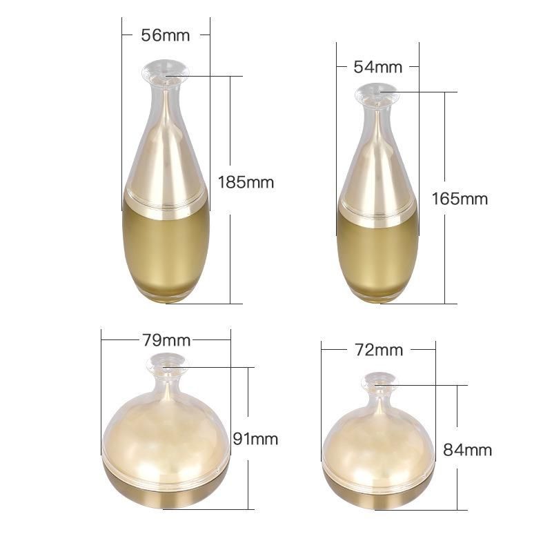 High-Grade Luxury Unique 50ml 100ml Cosmetic Acrylic Bottle Plastic Cream Bottle for Cosmetic Packaging