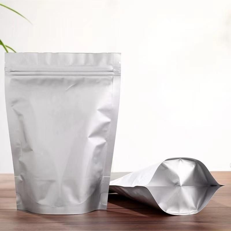 Manufacture One Side Transparent Other Side Aluminum Foil Bag for Pistachio/Nut/ Cookies/Dried Food Packaging Bag with Magic Zipper