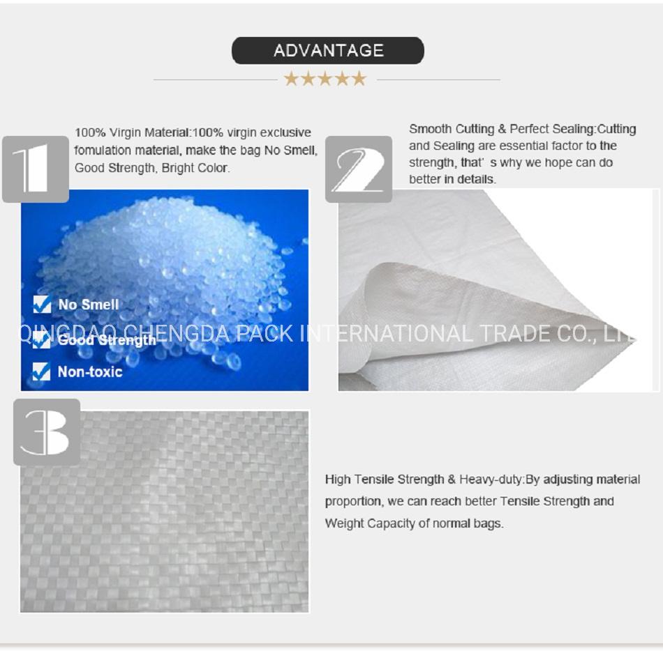 Strong Resistant Puncture Agriculture Industrial Use PP Woven Sand Gravel Bags Made in China 25kg Sugar Packing Plastic Bag