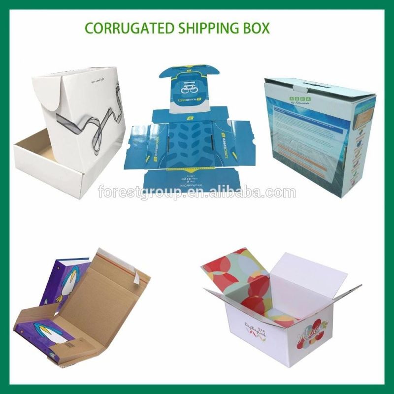 UV Varnished Corrugated Paper Box for Packaging with Handle