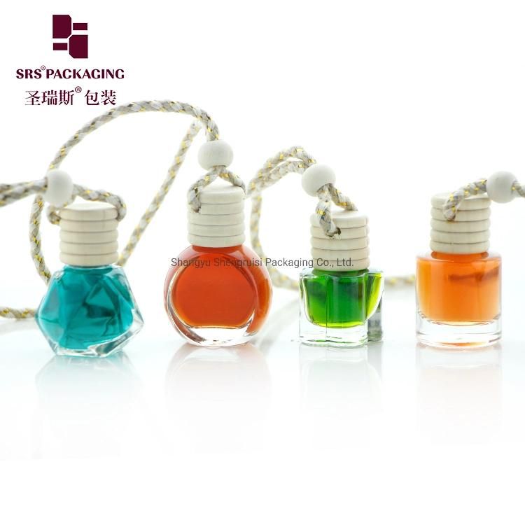 wholesale Car Perfume Glass Bottle Hanging Empty Refillable Bottle for Auto Pendant