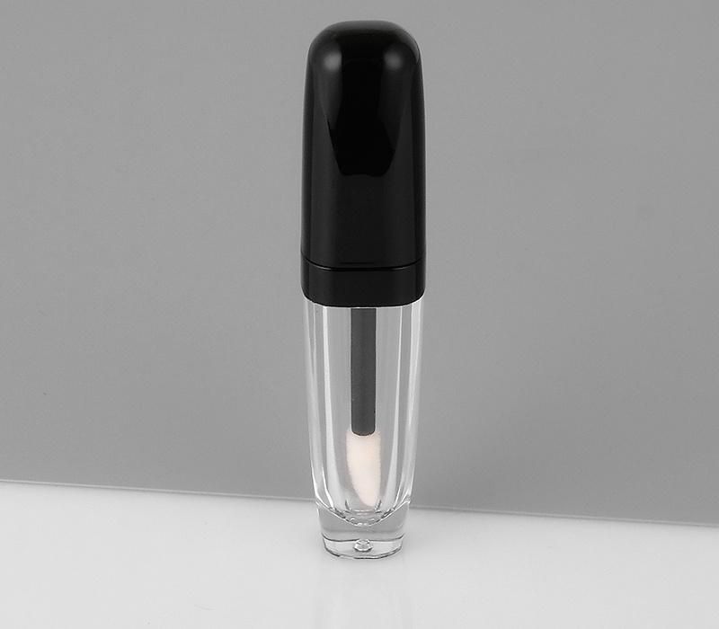 Fashion Stylish 2ml Black Transparent Fashion Lip Gloss Packaging Custom Lip Gloss Container Packaging Black Top Lip Gloss Tubes with Wands