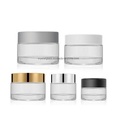 200ml Clear Glass Cosmetic Cream Jar Round Cosmetic Jar with Cap