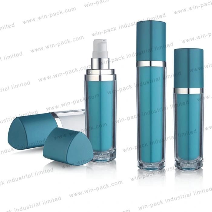 High Quality 15ml 30ml 50ml Blue Acrylic Lotion Pump Bottle with Cheap Price