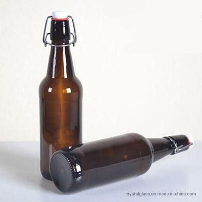 Empty Amber Glass Beer Bottles 330ml 500ml with Crown Lids