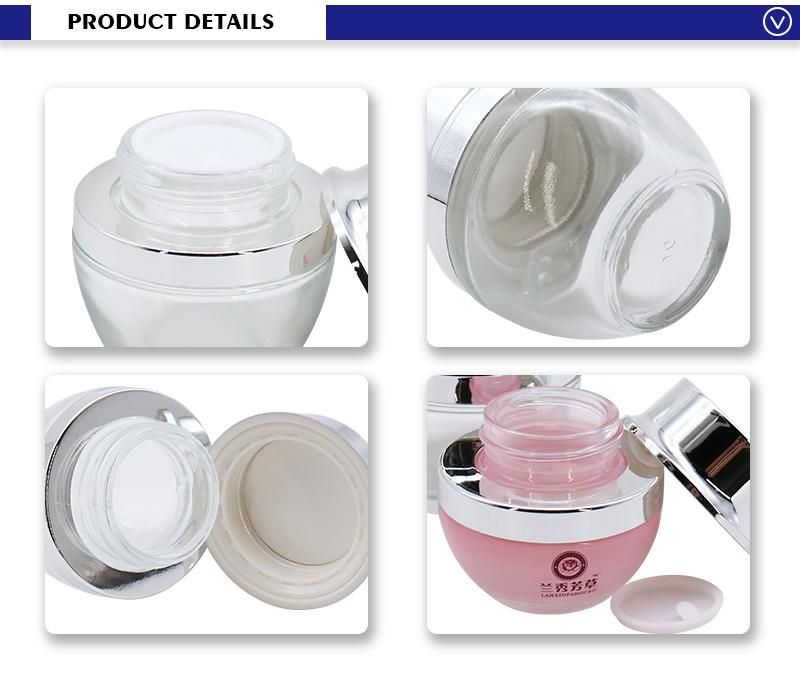 20g 50g Empty Glass Moisturizer Bottle Cream Jar Cosmetic Containers