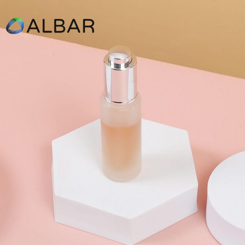 50ml Polished Frosted Skin and Body Care Glass Bottles for Serum with Glass Droppers