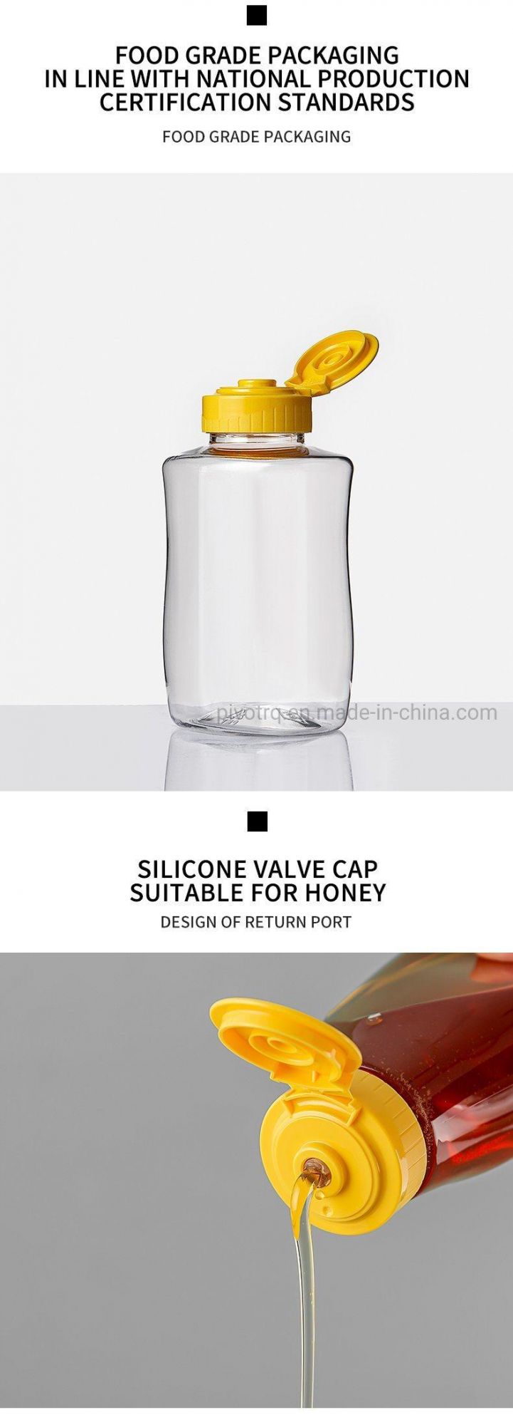 440g Plastic Honey Bottle with Silicone Valve Cap