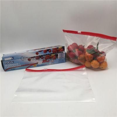 Hot Sale Freezer Food Storage Zipper Slider Bag in Color Box