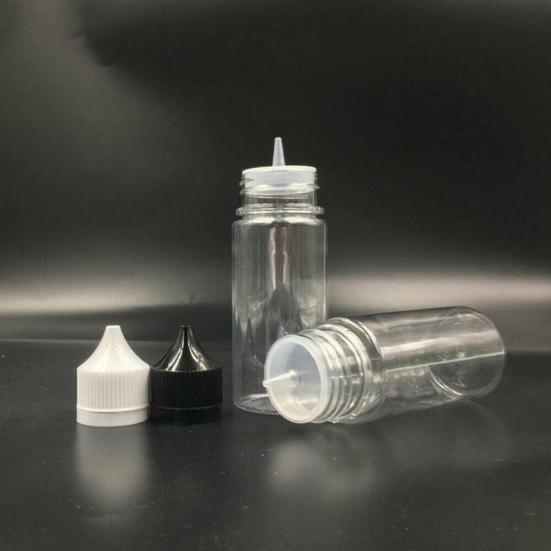 10ml 15ml 30ml 50ml 60ml 100ml 120ml Pet Plastic Squeeze Bottle/Clear Plastic Dropper Bottle /Clear Eliquid Plastic Bottles with Black Lid V3 E Liquid Bottle