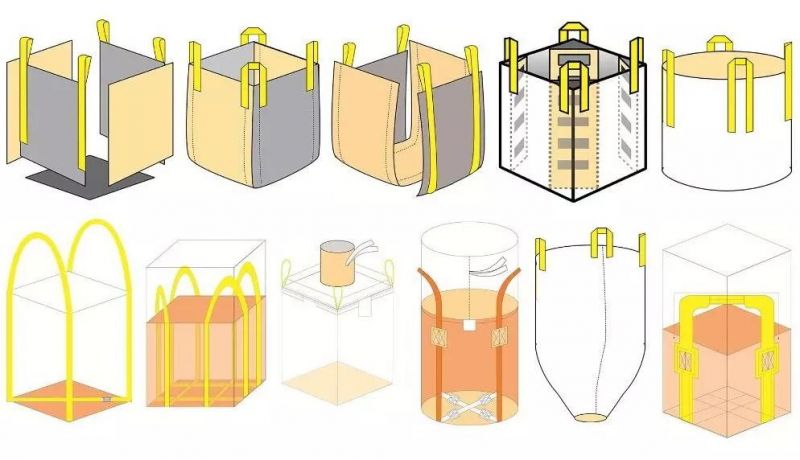 FIBC Bulk Big Plastic Jumbo Packing Construction Sand 1000kg 1 Ton PP Woven Big Bags