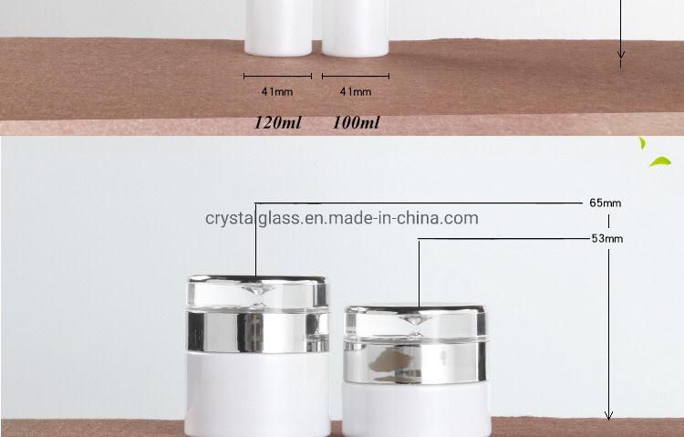 China Supply Pearl White Glass Cosmetic Kit for Woman